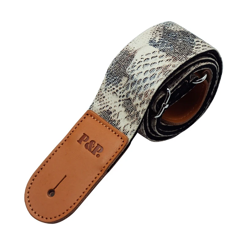 Snake Pattern Аксессуары для гитары практичный Регулируемый 95-150 см Электрический Бас гитарный ремешок индивидуальность крокодиловая Змеиная Кожа pu кожа акустическая - Цвет: Snake Pattern