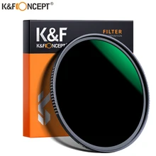 K & f conceito nd1000 filtro lente multi-resistente nano revestimento filtro densidade 49mm 52mm 58mm 62mm 67mm 72mm 77mm 82mm 95mm