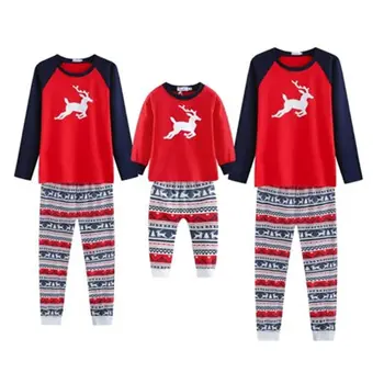 

Family Christmas Pajamas Set 2019 New Mom Dad Kid Baby Sleepwear Nightwear Homewear Clothes Family Matching Outfit Pajamas Set