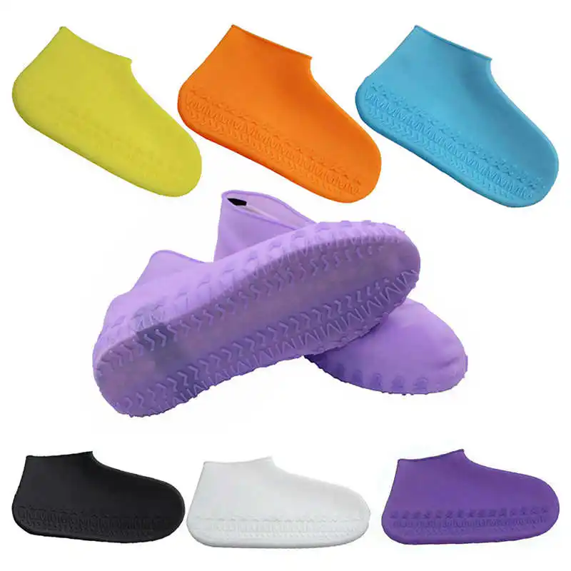 1 пара водонепроницаемых чехлов для обуви из силиконового материала; унисекс; защита для обуви; непромокаемые сапоги для дома и улицы; дождливые дни