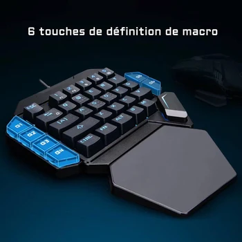 

Mechanical Wired Gaming Mini Keyboard K50 One-Handed RGB 35 Keys Game Entertainment Accessories for PC PS4 Xbox