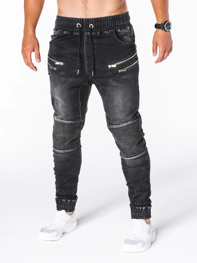 2020 New Jeans pants men's jeans casual running zipper stylish slim jeans pants hombr joggers masculino jean