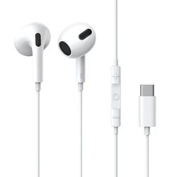 Baseus C17 Wired In - Ear Type - C Earphones with Microphone (WHITE)