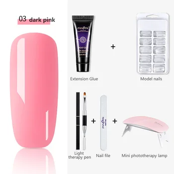 

1Set Pinpai nail kit extension gel crystal nail fast drying glue gel polish gel nail polish nail kit uv led lamp