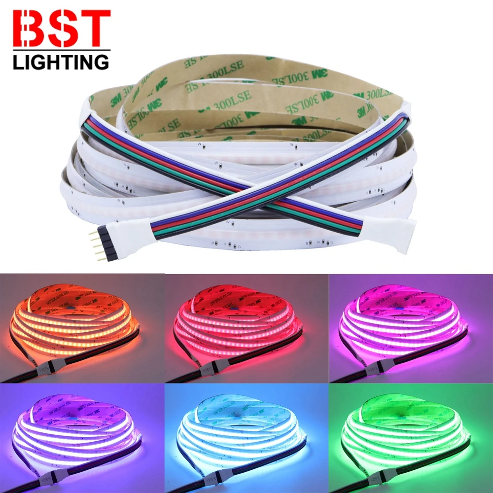 CCT/RGB/RGBW/RGBCCT COB LED Strip Light High Density Flex LED Tape