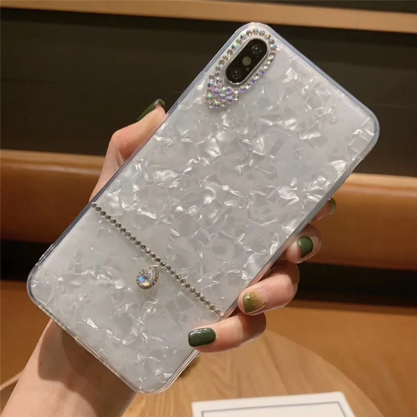 

Diamond Marbled Phone Case For iPhone 6S 7 8 Plus Fashion Glitter Shell TPU Back Cover For iPhone 6 X XR XS MAX Protection Funda