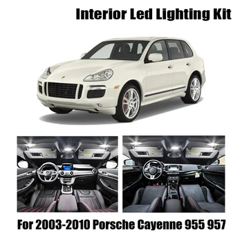 

15pcs White Canbus Error Free LED Interior Dome Map Lights Package Kit For 2003-2010 Porsche Cayenne 955 957 License Plate Light