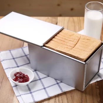 

Nonstick Rectangular Aluminum Plate Loaf Bread Cake Pan Tin with Cover Toast Molds