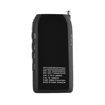 

Telescopic Antenna receiver Pocket Radio Backlight FM MW SW TF Card Multifunctional Radio Backlight Radio MP3 Player