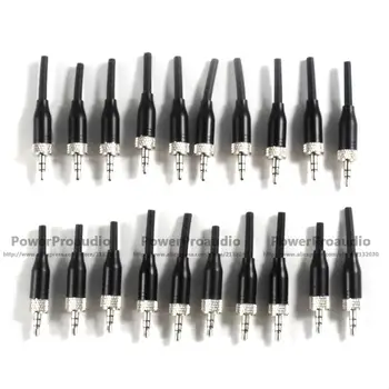 

DIY 20pcs/lot Black 3.5 mm 1/8" Stereo Screw Audio Lock Connector for Sennheiser Sony Microphone Spare Plug Adapter