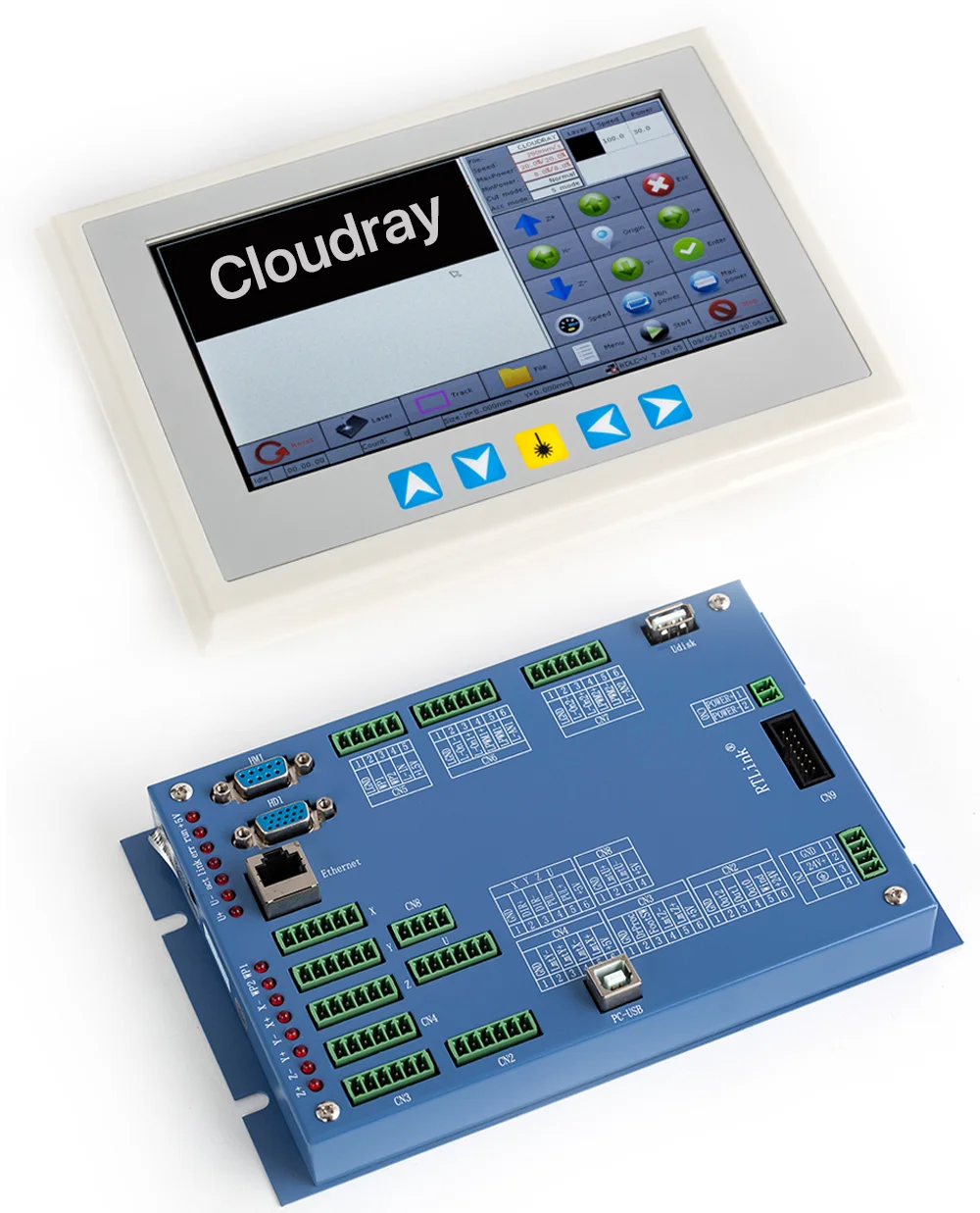 Cloudray Ruida RD RDC6344G " сенсорная панель Co2 лазерный DSP контроллер для лазерной гравировальная и режущая машина RDC DSP 6344G