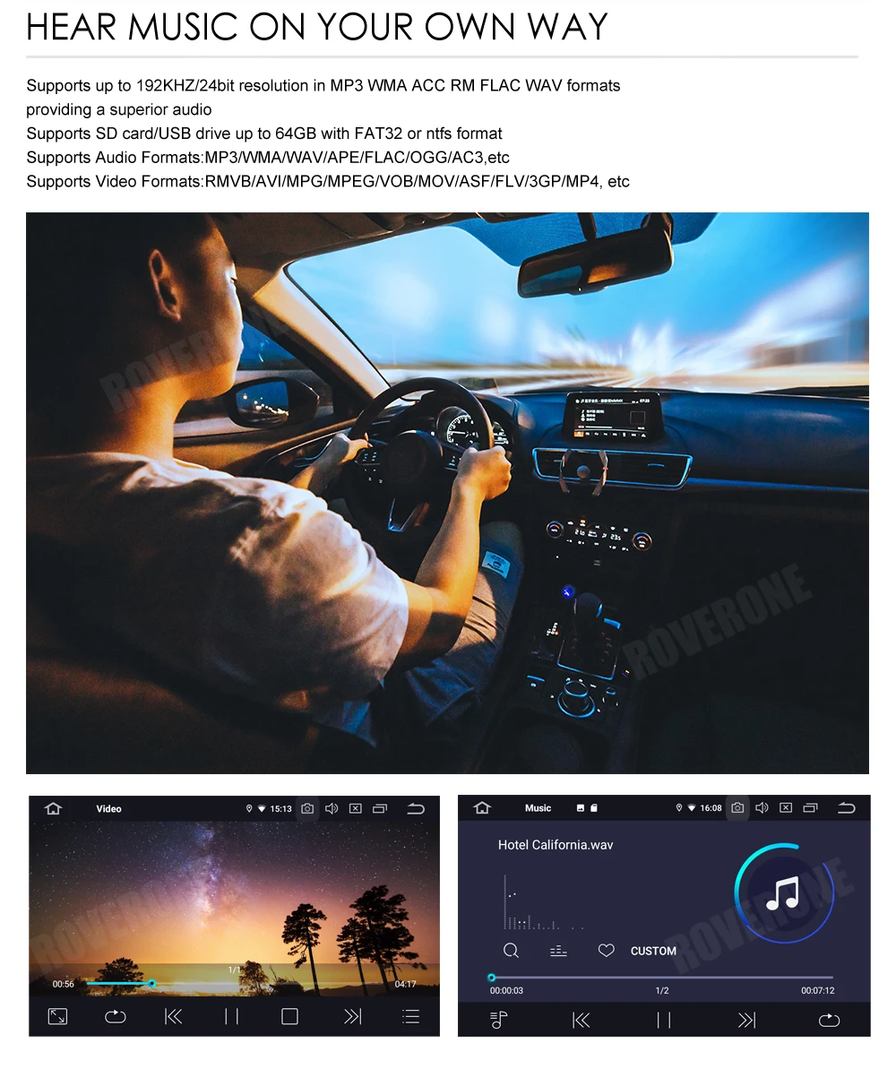 Автомобильный мультимедийный плеер RoverOne для Ford Focus 3 2012 2013 Android 9,0 4G+ 64G Авторадио DVD Радио Стерео gps навигация