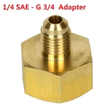 SAE Auto Car Air Conditioner Adapter Refrigerant Bottle Adapter For R134A 1/4SAE G3/4 HVAC Systems Part 1/4