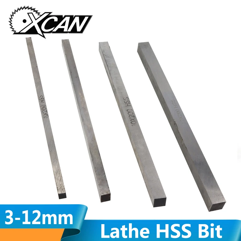 

XCAN 1pc 3/4/5/6/8/10/12mm 200mm Long CNC Lathe HSS Bit CNC Turning Milling Tools