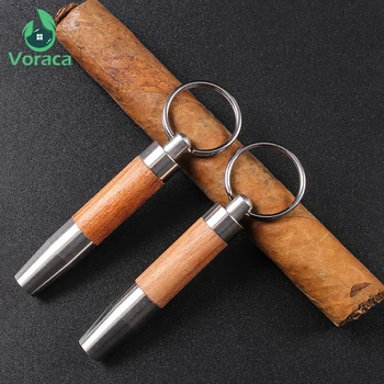

Stainless Steel Portable Cigar Punch Keychain Pass Needle Drill Cigar Burr Dredge Loose Puncher Cigar Tools Smoking Accessories