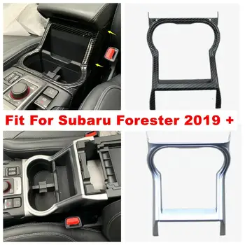 

Center Control Front Water Cup Holder Panel Decoration Cover Trim Fit For Subaru Forester 2019 2020 ABS Matte / Carbon Fiber
