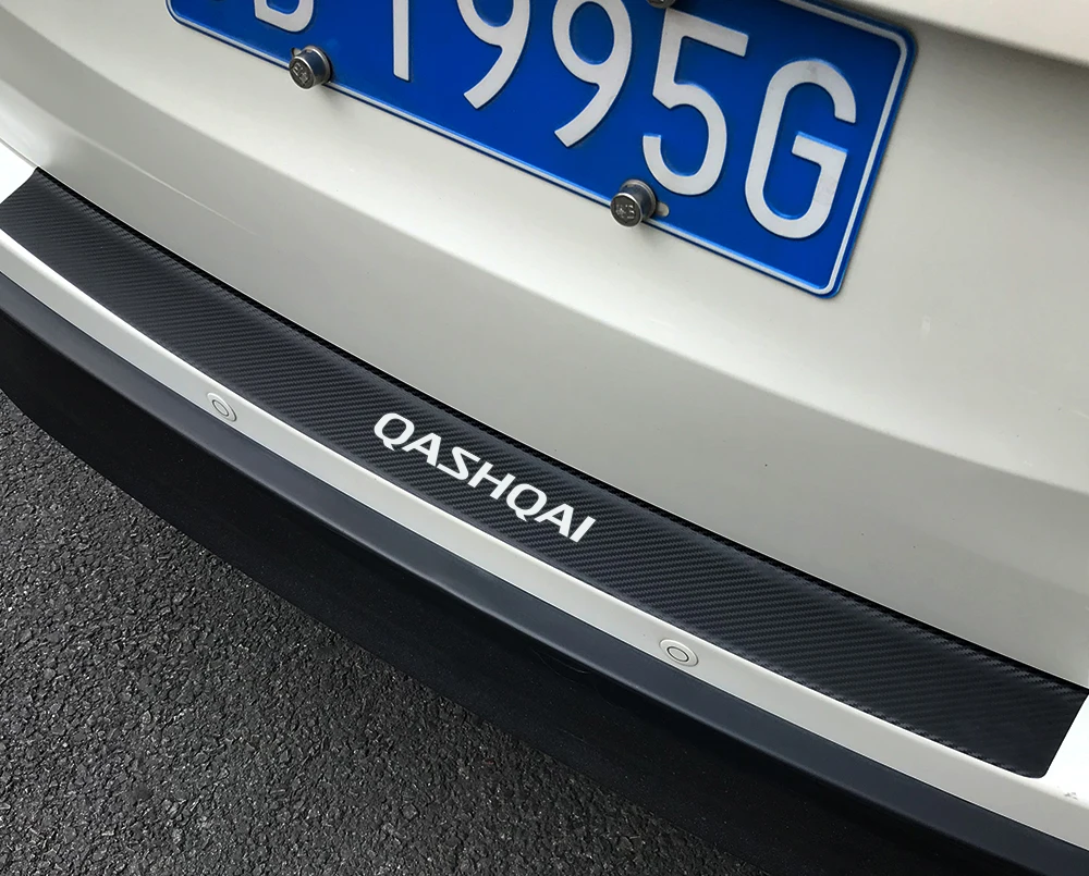 Автомобильный задний бампер, защита края, наклейки для Nissan Qashqai J10 J11, авто защита багажника, декоративные наклейки для авто, аксессуары