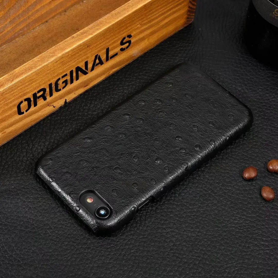 LANGSIDI Чехол для мобильного телефона из натуральной кожи страуса для iphone 8, 8 plus x xr xs max 7 7plus 8 plus Роскошная оболочка