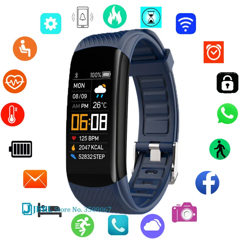Fashion Smart Watch Men Women Smartwatch Electronics Smart Clock For Android IOS FitnessTracker Bluetooth-compatible Smart-watch