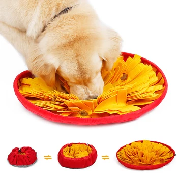 

Dog Round Sniffing Training Mat Dog Washable Puzzle Training Blanket Pet Multicolor Nasal Congestion Training Mat Pet Toys