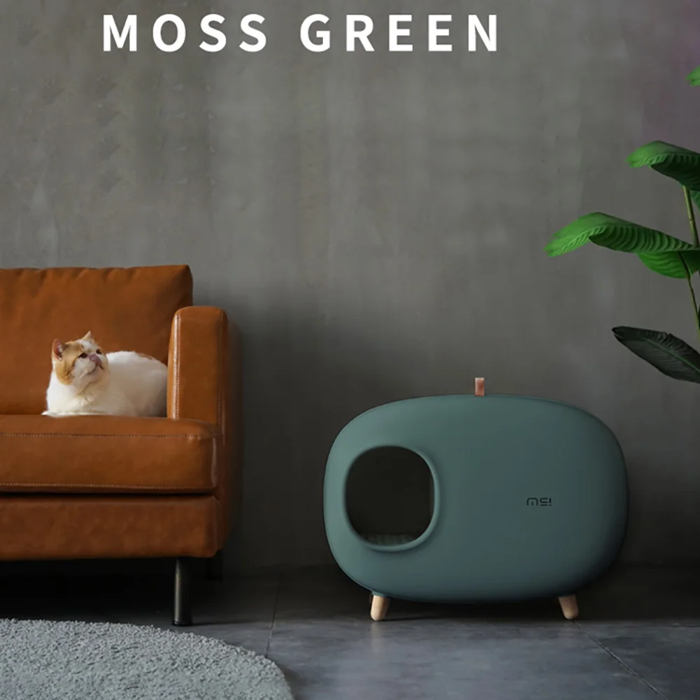 Cat Litter Box Semi-Closed Design Luxury Big Smart Cat Litter Bedpans Sand Toilet Training Kit Splash-Proof Cats Toilet Tray Cat Litter Box Semi-Closed Design Luxury Big Smart Cat Litter Bedpans Sand Toilet Training Kit Splash-Proof Cats Toilet Tray
