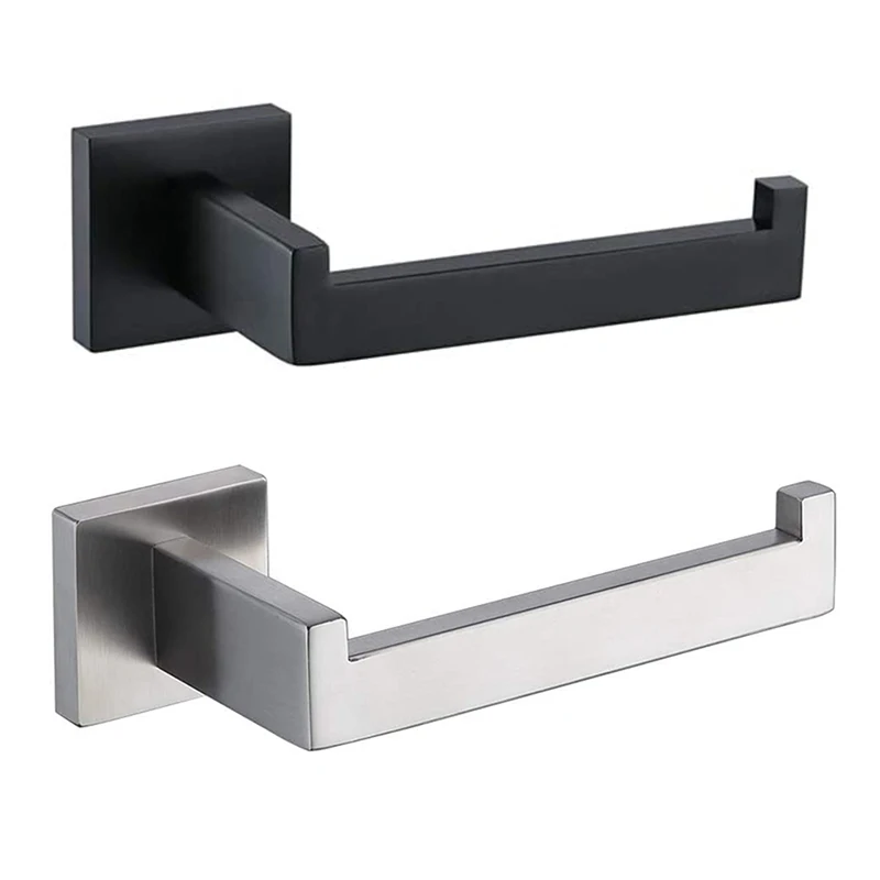 New 1pc Matte Black Toilet Paper Holder Wall Mount Tissue Roll Hanger 304 Stainless Steel Bathroom Accessories Hot Sale Dropship |