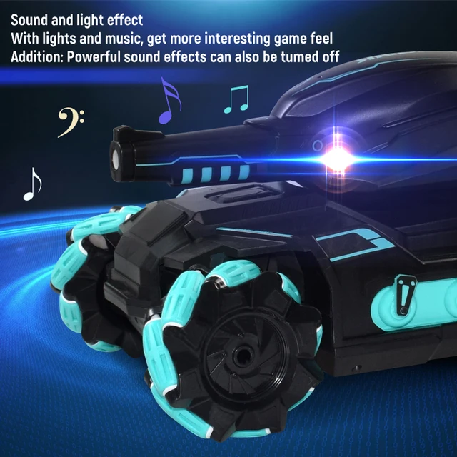 2.4G RC Car Toy 4WD Water Bomb Tank RC Toy Shooting Competitive Gesture Controlled Tank Remote Control Drift Car Kids Boy Toys 2