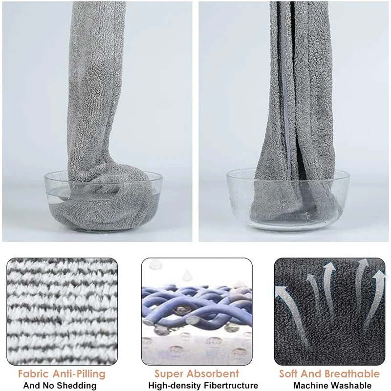 Eco-friendly Super Absorbent Hair Towel Soft Bath Head Turban Wrap Quick Dry Shower Hair Towels Hat For Drying Hair Women Girls