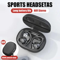 Auriculares TWS inalámbricos con Bluetooth 5,0, cascos deportivos con pantalla LED, estéreo 9D, resistentes al agua, con micrófono