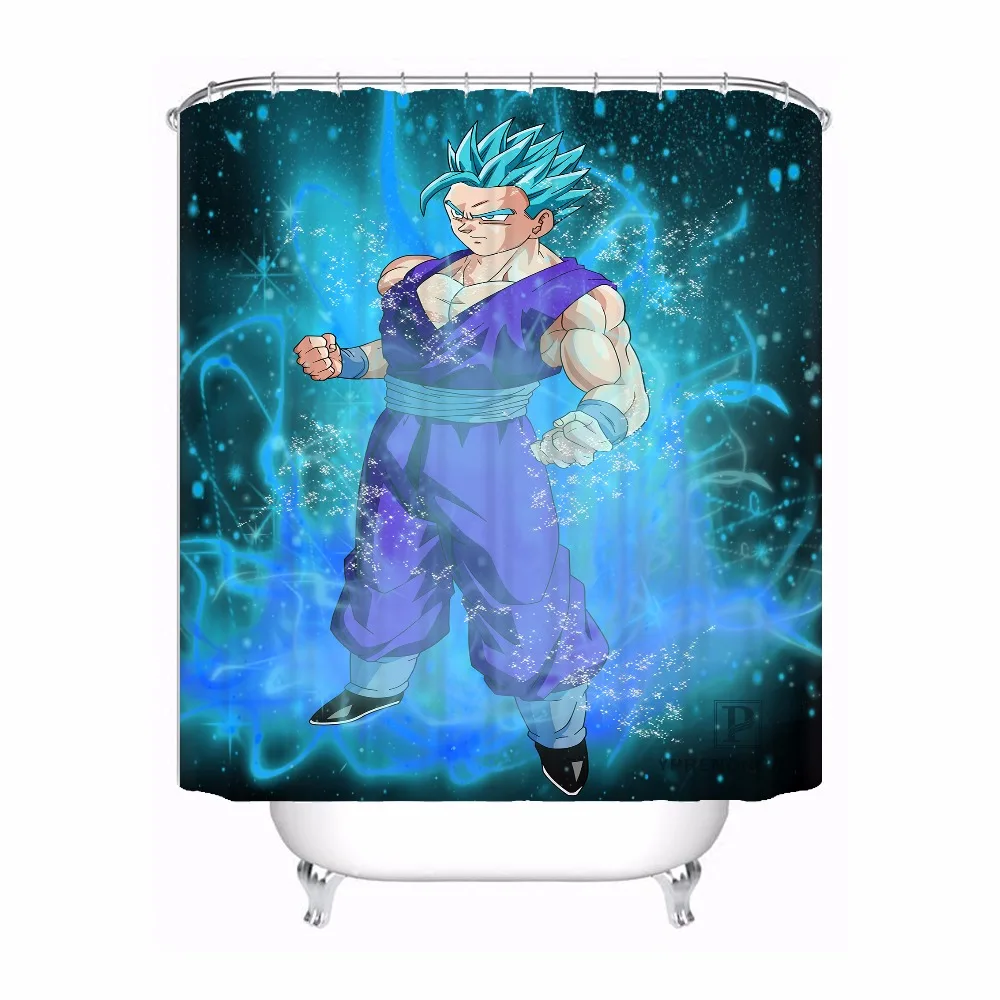 Индивидуализированный Жемчуг дракона Goku Душ Ванна занавес для ванной комнаты Mildewproof водонепроницаемый полиэстер различных размеров#0421-21-52