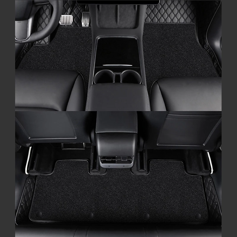 Для Hyundai Santa Fe 2019 2020 (7 мест) Роскошные двухслойные автомобильные коврики с