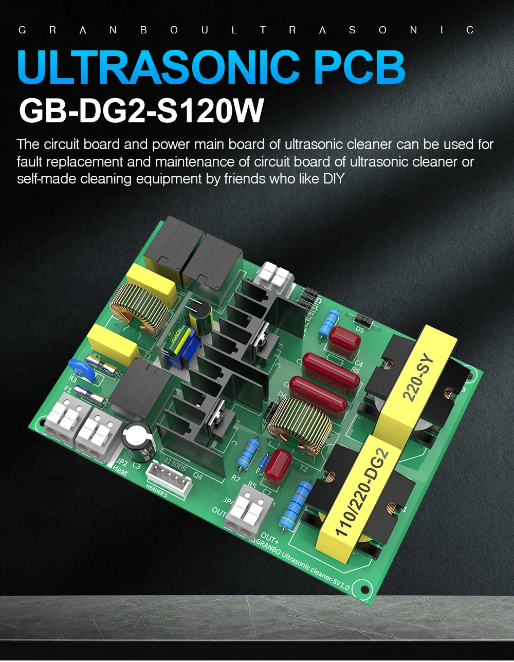 Digital Drive Board para Benchtop Ultrasonic Cleaner,