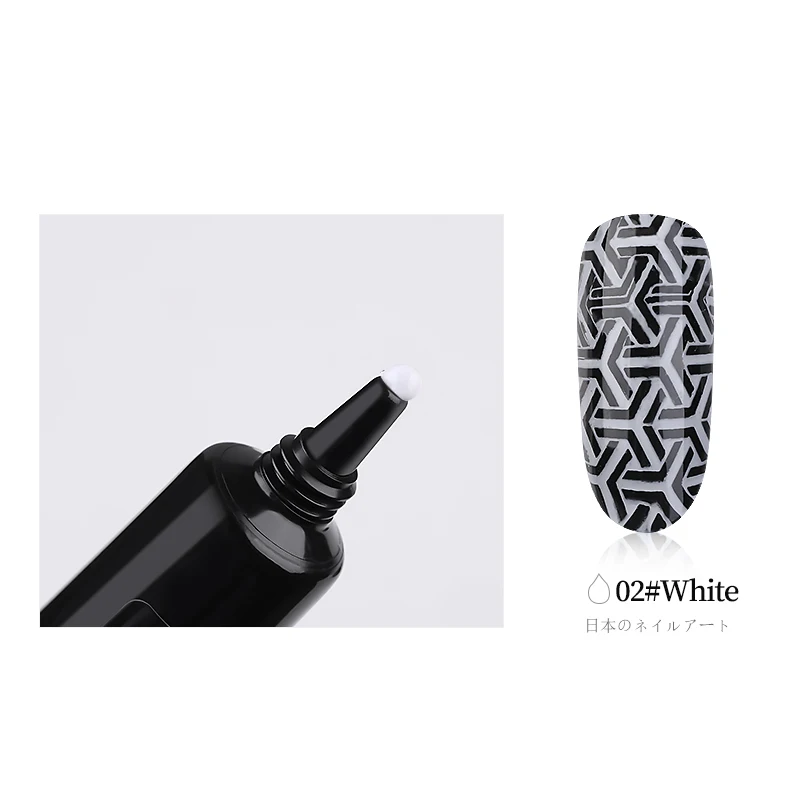 PinPai ногтей штамповка Гель-лак 8 мл Черный Белый печать масло УФ Гель-лак для ногтей Замачивание лак для ногтей штамповка гель лак - Цвет: White