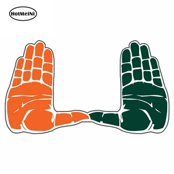 

HotMeiNi 13cm x 7.5cm for Miami Hurricanes U Hands Graphics Funny Car Stickers and Decals Window Fuel Tank Cap Sticker