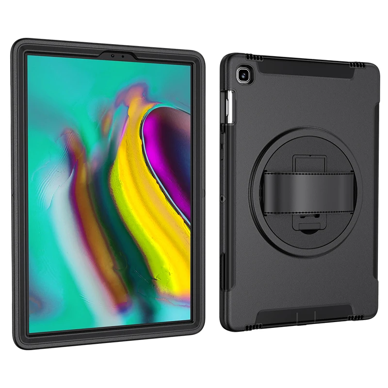 Для samsung Tab S5e T720 чехол 360 Вращение силиконовый PC Стенд Противоударный задняя крышка ручной чехол для samsung Tab 10,5 T725
