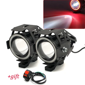 

U7 LED Light motorcycl Headlight angel eyes lights motorcycle accessories For Honda ST 1300 ST1300 Black SpiRit RC51 NC750S