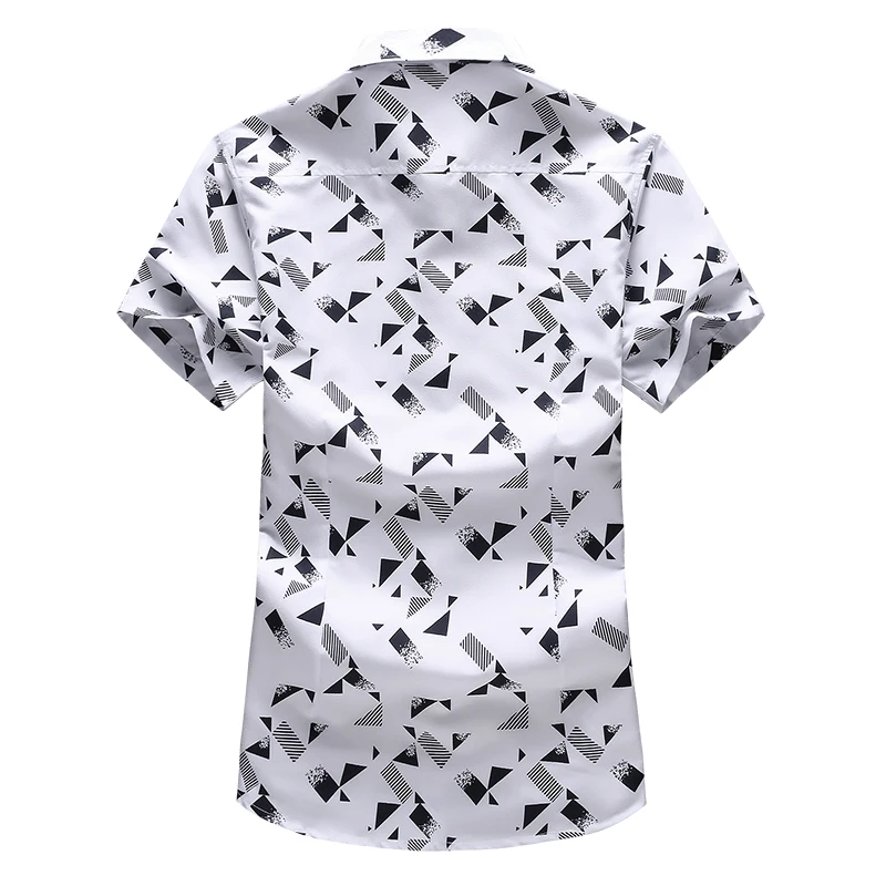 

3-color Men's Casual Shirt 2020 Summer New Style Fashion Plaid Print Loose Short Sleeve Shirt Male Brand Plus Size 5XL 6XL 7XL