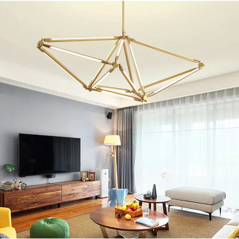 Nordic Postmodernen Minimalistischen Kreativitat Diy Gold Kronleuchter Fur Wohnzimmer Schlafzimmer Hotel Halle Kuche Foyer Esszimmer