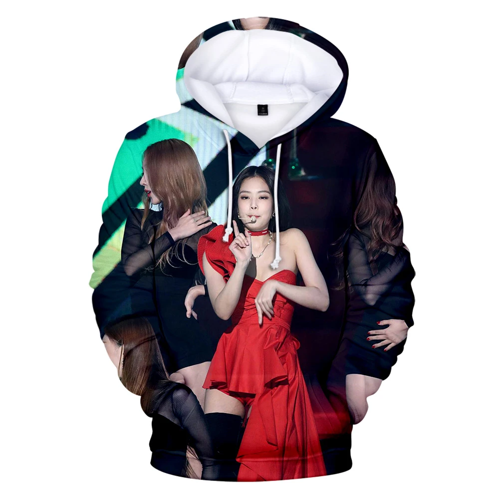 BlackPink 3D толстовки с капюшоном для женщин и мужчин, модные 3D толстовки, мужские толстовки, корейские 3D толстовки с капюшоном с принтом, черные розовые повседневные пуловеры для девочек