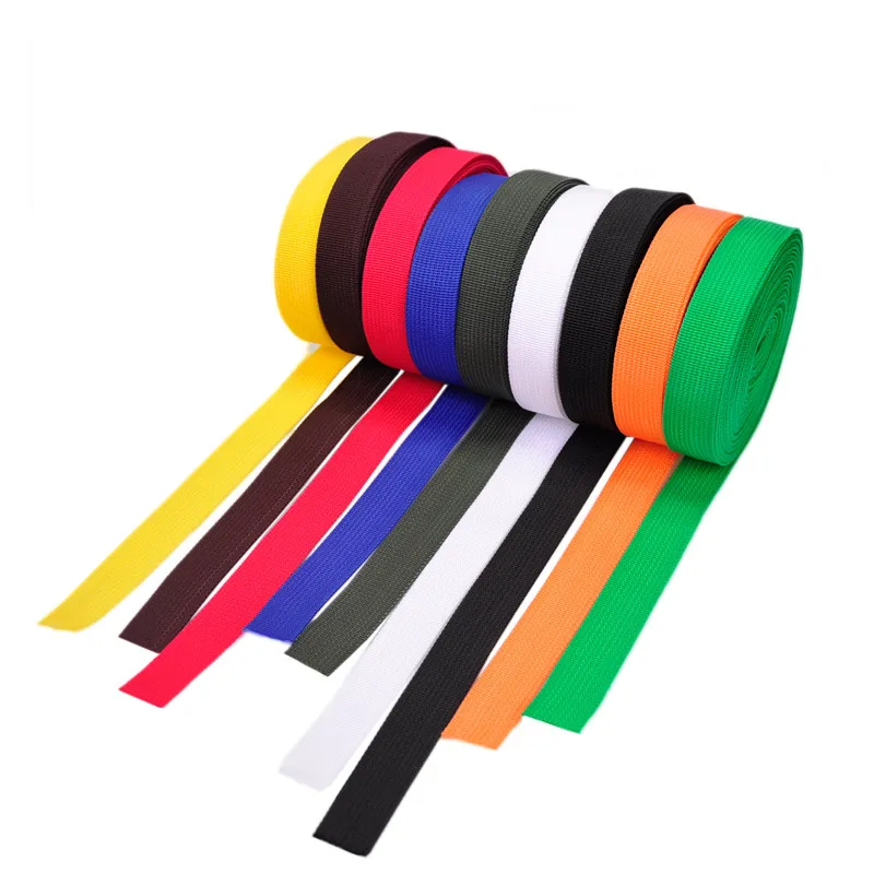 38mm(1.5 ) 너비 * 5 미터/롤 폴리 프로필렌 PP 웨빙 리본 벨트 가방 웨빙 일반 직조 달아서 바느질 가방 벨트 액세서리