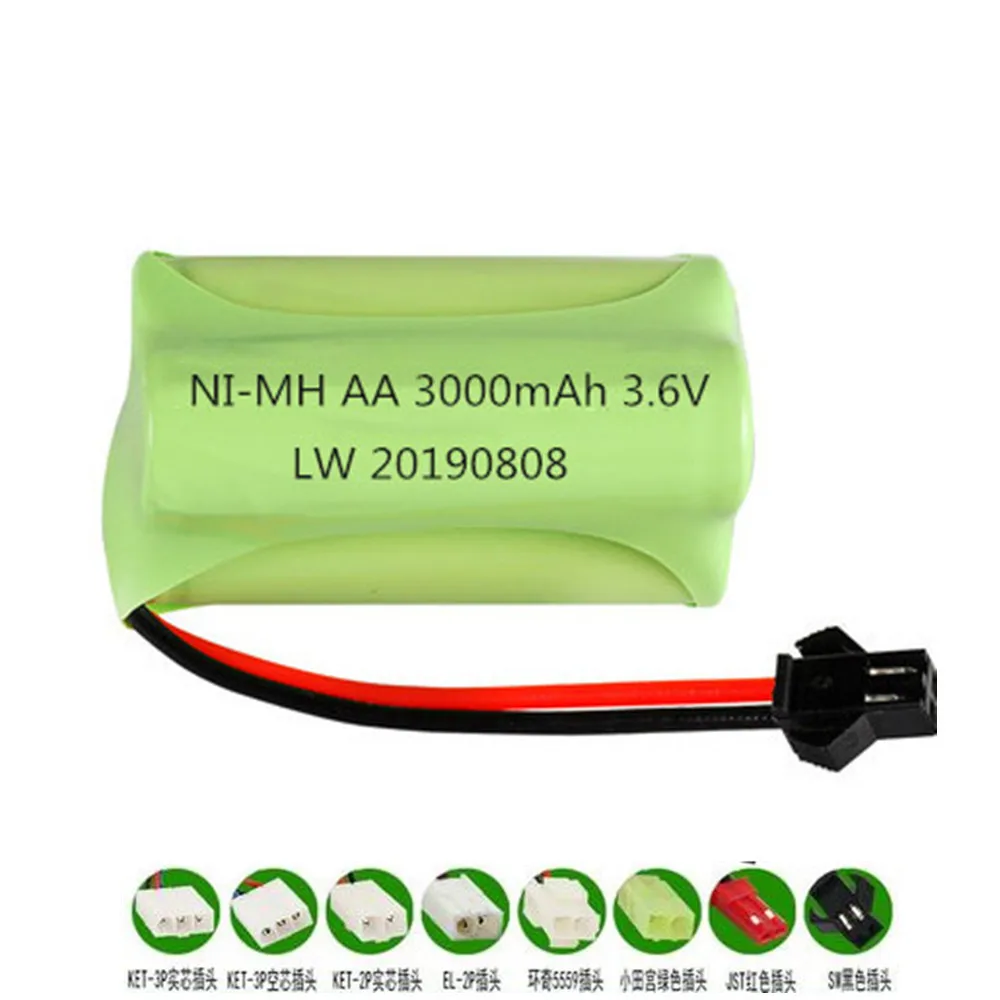 Ni-Mh Aa 3000Mah 3.6V Batteria Ricaricabile 3.6V 3000Mah Nimh Batteria Per Rc Auto Giocattolo Serbatoi Treni Barca Robot Modello Di Pistola
