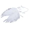 Nishine-ALAS de plumas de Ángel doradas y plateadas con diadema con hojas bandas para la cabeza del cabello, accesorios de fotografía para recién nacido ► Foto 3/6