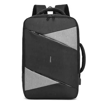 

Backpack Male Luminous With Charging Bag-Backpack Black Fashion For Laptop 15 Fabric Reflective Urban Waterproof Many Pockets