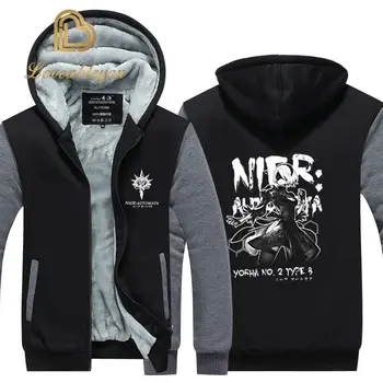 

Jacket Men Warm Fleece Zipper Coat 2019 Winter Thick Mens SportWear Tracksuit Cosplay Costume Male European Hoodie