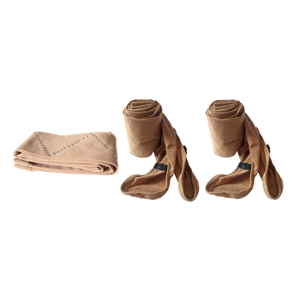 Ice Figure Skating Tight Girl Women Over Boot Footless Skate Pants Made of High Quality Spandex & Velvet 