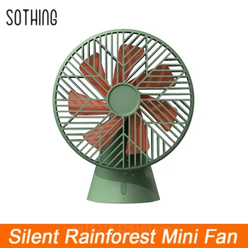 

Xiaomi Youpin SOTHING Silent Rainforest Mini Fan Rechargeable Handheld Windshield Fan 90 Degree Fan for Home Office Outdoor