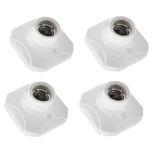 Screw Light Bulb Socket,4Pcs E27 Lamp Socket Holder For Bulb Halogen LED Lighting Energy Saving Light Holder
