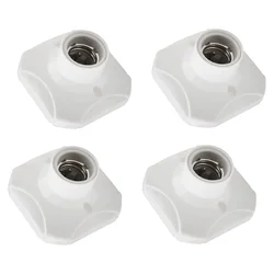 Screw Light Bulb Socket,4Pcs E27 Lamp Socket Holder For Bulb Halogen LED Lighting Energy Saving Light Holder
