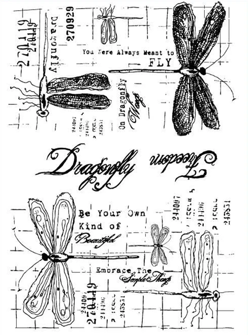 Стрекоза чистый штамп для скрапбукинга прозрачный силиконовый прорезиненный DIY Фото декоративные украшения 1017