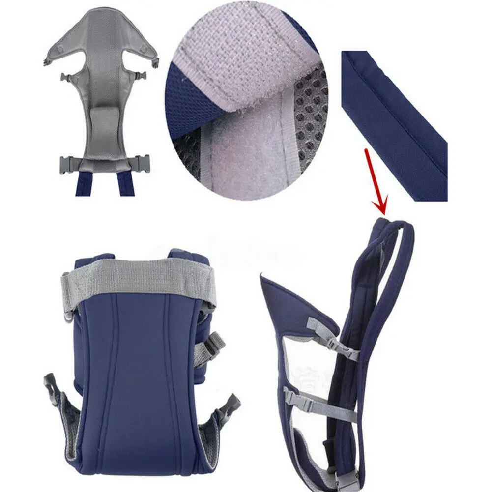 Рюкзак-кенгуру для новорожденных; эргономичный дышащий рюкзак на груди спереди и сзади; Цвет фиолетовый, красный, темно-синий